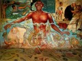 figure symbolizing the african race 1951 Diego Rivera